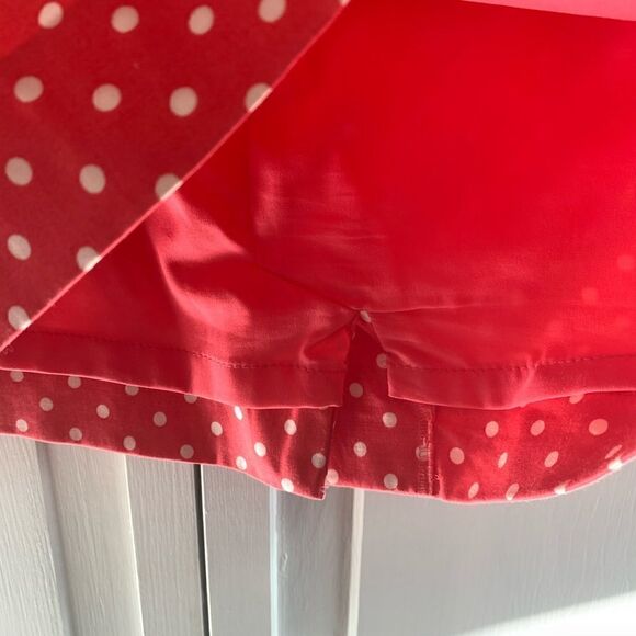 Ann Taylor Pink White Polka Dot Pencil Skirt - Picture 4 of 8